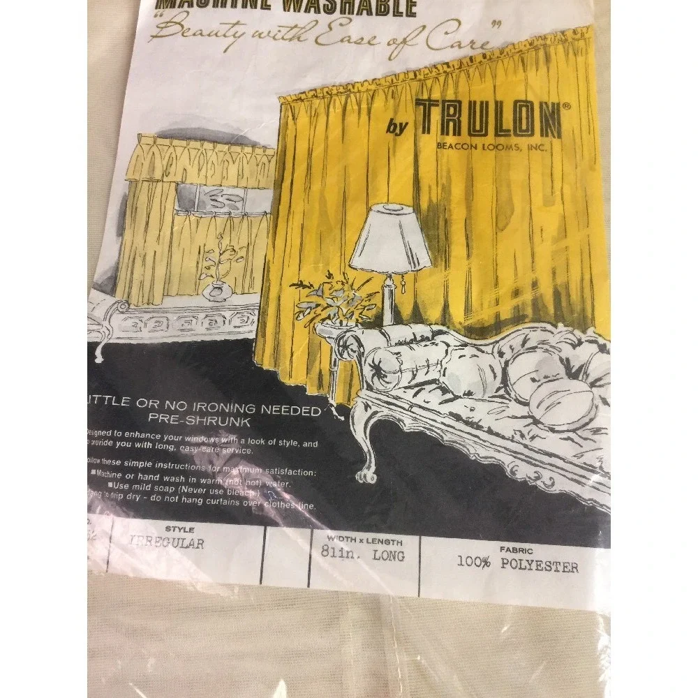 Vintage Trulon Curtains Panel 81